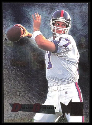 1995 Fleer Metal Dave Brown # 124 New York Giants 7P - Image 1 of 2