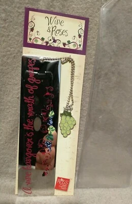 Wine and Roses Bookmark By Russ A Wine Hangover Is a Wrath Of Grapes Silver Tone - Image 1 of 4