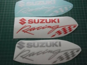 SUZUKI RACING Sticker Decal x 3. Choice of 19 colours - Picture 1 of 3