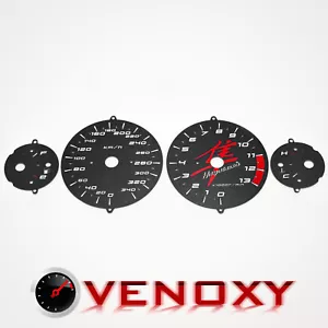 Suzuki GSX 1300 R Hayabusa 1999-2000 KM/H Aftermarket Black Gauge Faces - Foto 1 di 1