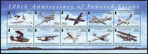 Brit. Ind. Terr. - 1. Motorflug Kleinbogen postfrisch 2003 Mi. 324-333 - Bild 1 von 1