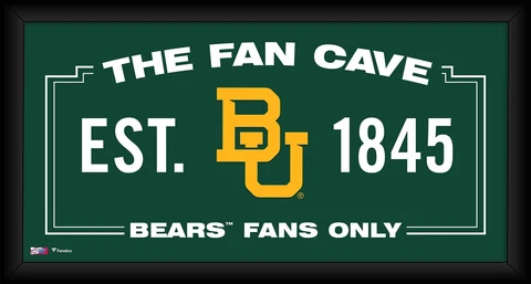 Baylor Bears Framed 10" x 20" Fan Cave Collage Cover