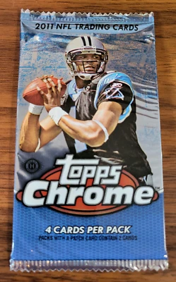 2011 Topps Chrome Football 4 Card Hobby Pack - See Full Checklist within lot - Image 1 of 3