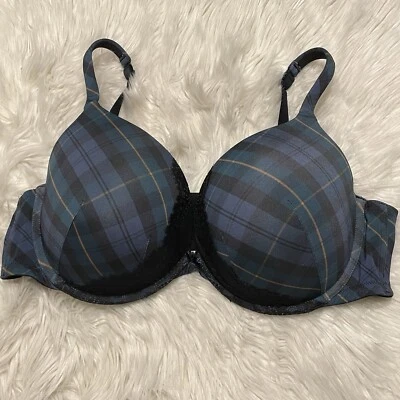 Sujetador Cacique 46DD a Cuadros Boost Sumergir Con Aros Cierre Trasero Encaje Elástico Foto 1 de 4