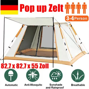 Camping Zelt Automatik Pop Up Zelt 3-4 Personen Familie Kuppelzelt Winddicht DHL - Bild 1 von 18