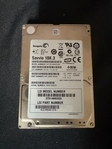 Seagate ST9146803SS - 146GB SAS 10K Disk Drive - PN 9FJ066-043 - LSI 42468-03 - Picture 1 of 1