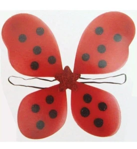 Neu Just Pretending Dress-up Flügel, 14,5 x 17 Zoll ~ Marienkäfer ~ rot/schwarz - Bild 1 von 8