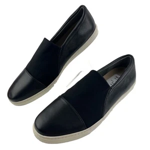 Via Spiga Womens Raine Slip On Sneakers black leather shoes size 12 M - Picture 1 of 7