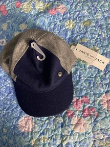 Janie And Jack Wool Baby Boy Baseball Cap Size 12-24 Mo NWT Blue Gray - Picture 1 of 3