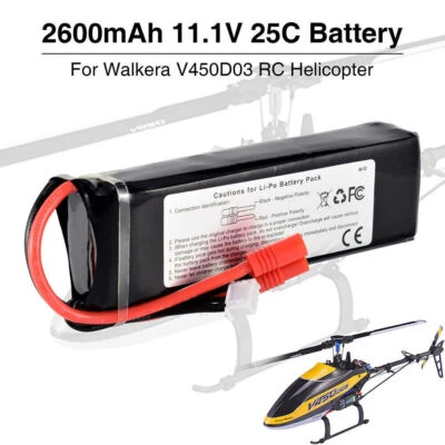 1Pcs 2600mAh 11.1V 25C Battery for Walkera HM-V450D03-Z-26 RC Helicopter Parts - Image 1 of 4