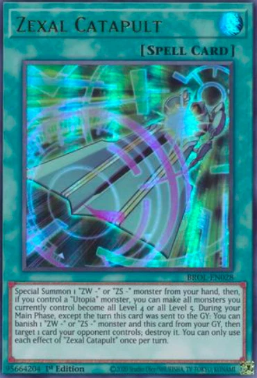 1X NM Zexal Catapult - BROL-EN028 - Ultra Rare 1st Edition yugioh - Image 1 of 1