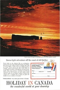 Vintage 1964 Urlaub in Kanada Abenteuer vor der Küste von Quebec Werbung - Bild 1 von 1