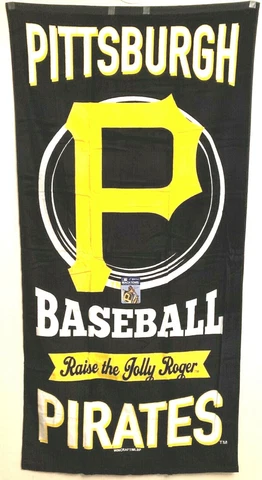 ⚾️ Pittsburgh Pirates Jolly Roger MLB Beach Towel 30" x 60" by WinCraft NWT ⚾️ Cover
