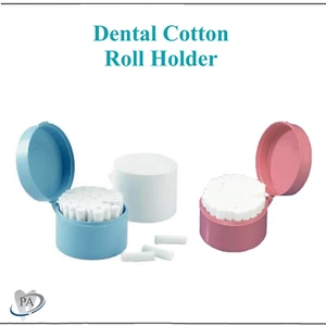 Dental Cotton Roll Holder, Round, Holds 50 Cotton Rolls, Comes with 50 Rolls - Picture 1 of 1