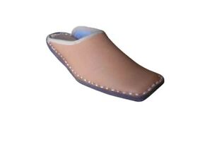 Men Flat Clogs Slippers Casual Indian Handmade Leather Flip-Flops Brown US 8/9