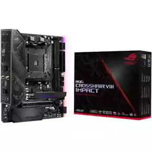ASUS ROG CROSSHAIR VIII IMPACT, Motherboard, Socket AM4, Black (GENUINE ASUS) - Picture 1 of 11
