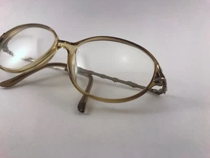VINTAGE CHRISTIAN DIOR 3034 YELLOW-AMBER OVAL EYEGLASSES FRAMES 54-16-125 A002 - Picture 1 of 9