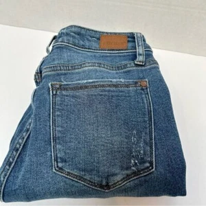 Jeans Judy Azul Nuevo con Etiquetas Girasol Bordados Calce Relajado Talla 5/27 Estilo #88257 - Imagen 1 de 6