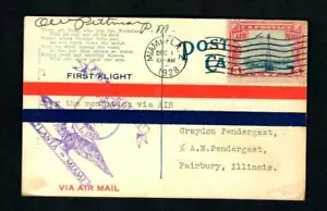 PH1u Erstflug Miami nach New York 1. Dezember 1928 Atlanta nach Miami PM Pittman - Bild 1 von 2
