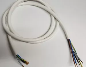 Herdanschlusskabel Herdkabel 2m 400V H05VV-F 5G 2,5 weiß mit Aderendhülsen VDE - Bild 1 von 2