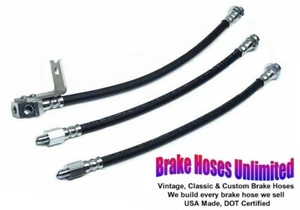 BRAKE HOSE SET Ford Custom & Custom 500, 1965 1966 - Front Drum - Picture 1 of 2
