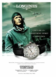1996 anuncio impreso vintage - reloj Longines hecho en Suiza - Captura el espíritu pionero - Imagen 1 de 1