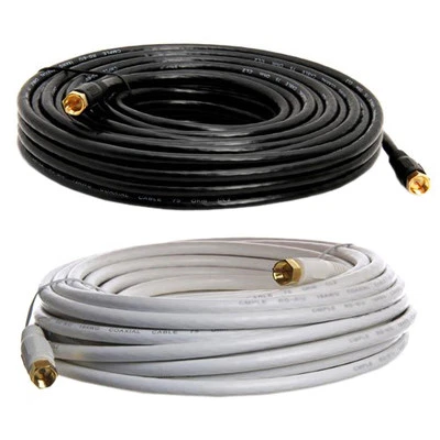 38 ft RG59 Coaxial Cable Gold Plated Connector Digital Satellite AV TV VCR BU-26