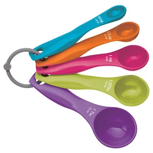 5 Colorful Measuring Baking Spoons Cups Kitchen Tools Teaspoons Utensil 1Set.UJ - Picture 1 of 7