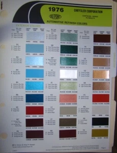 1986 Chevrolet Import Nova DuPont Paint Chips GM General Motors Chart - Bild 1 von 1