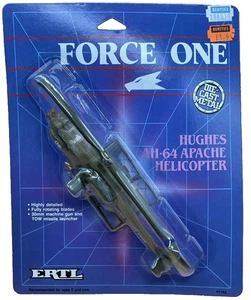 ERTL Force One AH‑64 Apache Helicopter 1142 – Vintage 1987 Diecast Carded Sealed - Picture 1 of 8