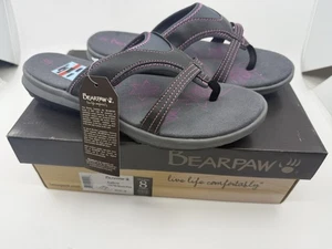 Bearpaw Kathryn 1957W/Black & Pink Women's Sandals Size 8 NIB - Picture 1 of 7