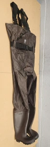 TideWe Brown Bootfoot Chest Waders Waterfowl Hunting River Fishing ~ Size M6/W8 - Picture 1 of 18