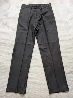 Pantalones Inserch Para Hombre 34x34 Negro Super 120s Fratelli Vestido Frente Plano Pantalones Foto 1 de 4