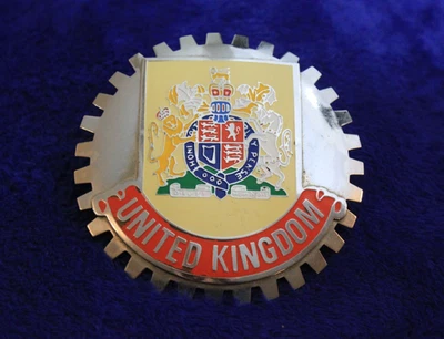 De colección Cromo Reino Unido Reino Unido Rejilla Insignia Parachoques MG Jag Bentley Rolls Lotus Foto 1 de 4