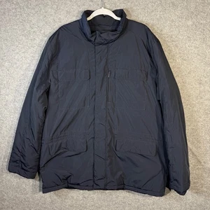 Haggar Heritage Collection Mens XL Full Zip Up Padded Jacket Coat Navy - Picture 1 of 8