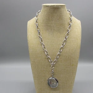 Origami Owl Silver Love Locket Necklace Mom Ring Anchor Baby Charms 19 Inch - Picture 1 of 11
