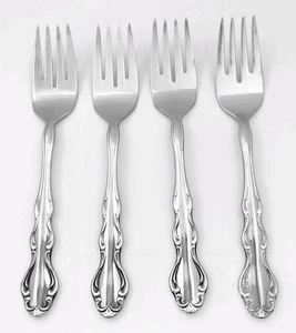 Reed & Barton Regency Flatware Salad Fork x4 Luxury Stainless Forks Vtg A+ Cond! - Picture 1 of 6