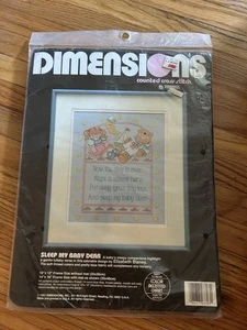 NEW SEALED 1991 DIMENSIONS SLEEP MY BABY DEAR CROSS STITCH - Picture 1 of 3