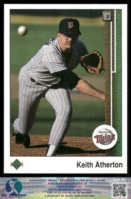 1989 Upper Deck #599 Keith Atherton Minnesota Twins 89UD - Image 1 of 2