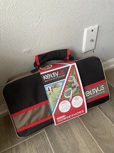 Solid Iron Kelsyus Premium Horseshoes Set with High Quality Carrying Case *NEW* - Picture 1 of 2