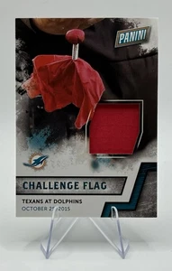 2016 Panini Fathers Day Challenge Flag Relic Patch Game Dated Texans Dolphins - Picture 1 of 2