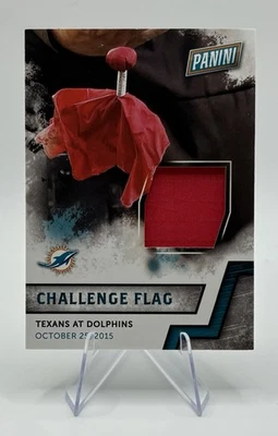 2016 Panini Fathers Day Challenge Flag Relic Patch Game Dated Texans Dolphins - Image 1 of 2