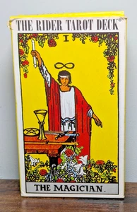Rider Waite Tarot Deck Vtg Magician 78 Cards w/Instructions Book Made in Italy - Picture 1 of 8