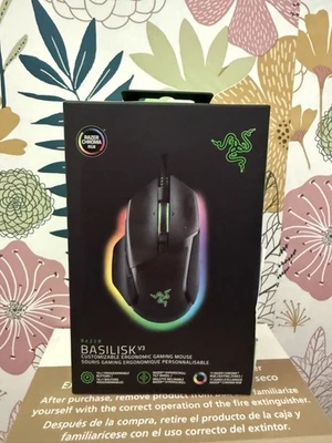 New Sealed Razer Basilisk V3 RGB Ergonomic Gaming Mouse — 26K DPI, 11 Buttons - Image 1 of 2