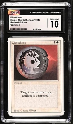 1994 Revised Edition Magic The Gathering Disenchant CGC 10 - Image 1 of 2