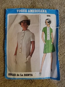 Vogue 1975 Misses Dress Oscar De La Renta Pattern 14 Bust 36 - Picture 1 of 2