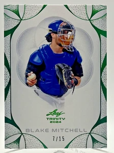 2024 Leaf Trinity Blake Mitchell Rookie Base Green #19 Kansas City Royals #7/15 - Picture 1 of 1