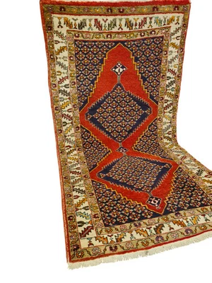 Perserteppich Orientteppich Handgeknüpfter Teppich Heris 190x100cm - Bild 1 von 4