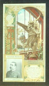Chromo Lefèvre Utile LU Mercié Antonin Personnage Célèbre Sculpteur 1900 - Picture 1 of 2