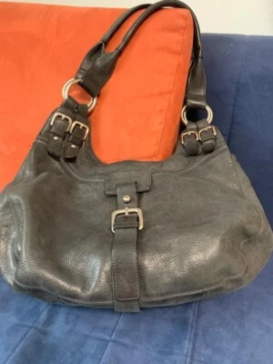 Kenneth Cole New York Handbag Large Hobo GREY Leather Slouch Purse Shoulder Bag - Image 1 of 4